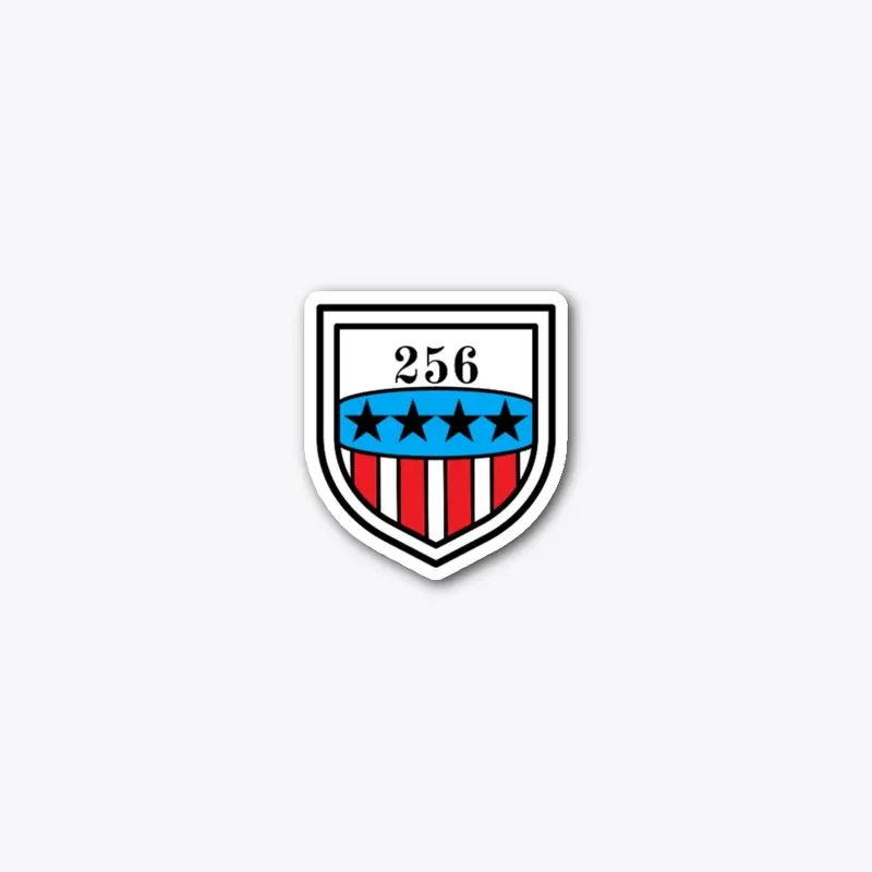 Red, White, Blue crest